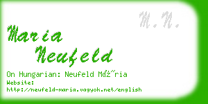 maria neufeld business card